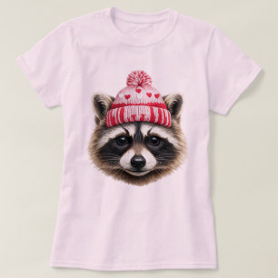 Camiseta Design de Dia dos Namorados de Guaxinim Fofinho — 