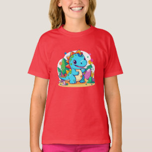 Camiseta Design de Dinossauro Bonito