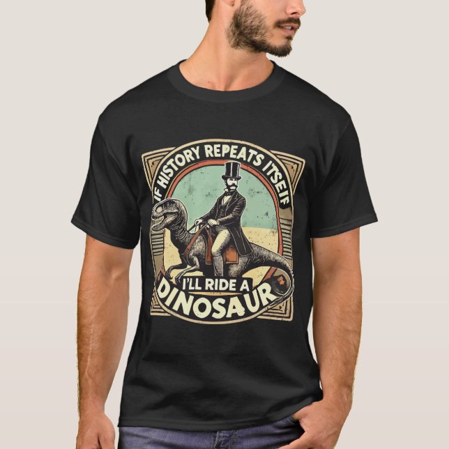 Camiseta Design de Dinossauro em Anel (Frente)