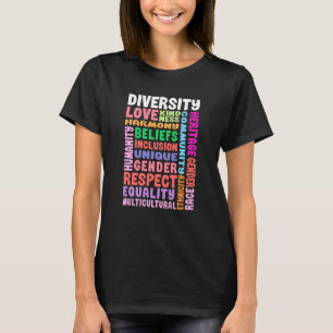Camiseta Design de Diversidade Mens Professora de Mulheres