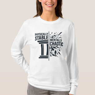 Camiseta Design de Dualidade Fisicamente Estável Mentalment