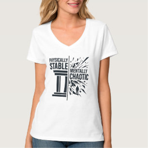 Camiseta Design de Dualidade Fisicamente Estável Mentalment