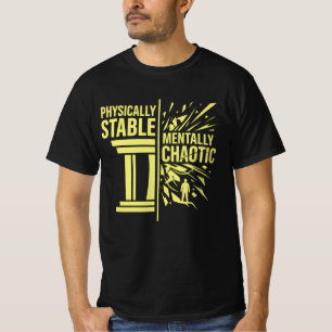 Camiseta Design de Dualidade Fisicamente Estável Mentalment