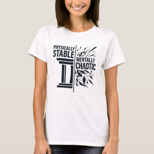 Camiseta Design de Dualidade Fisicamente Estável Mentalment