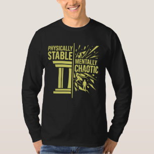 Camiseta Design de Dualidade Fisicamente Estável Mentalment