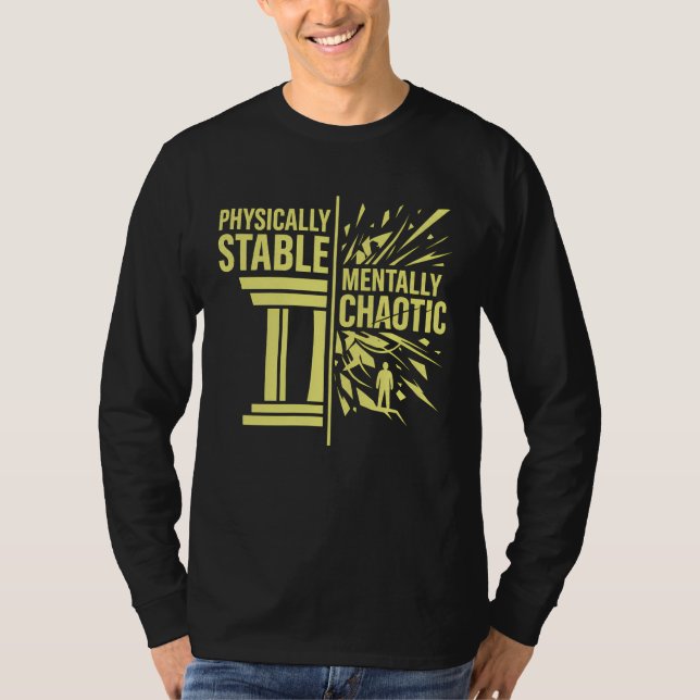 Camiseta Design de Dualidade Fisicamente Estável Mentalment (Frente)