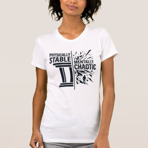 Camiseta Design de Dualidade Fisicamente Estável Mentalment