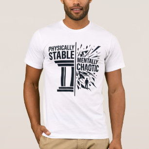 Camiseta Design de Dualidade Fisicamente Estável Mentalment