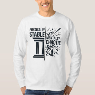 Camiseta Design de Dualidade Fisicamente Estável Mentalment