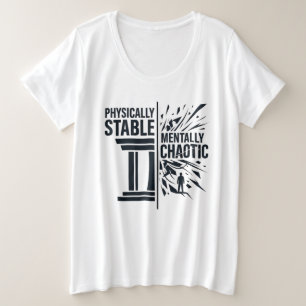 Camiseta Design de Dualidade Fisicamente Estável Mentalment