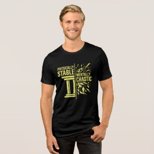Camiseta Design de Dualidade Fisicamente Estável Mentalment