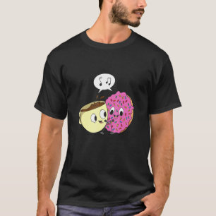 Camiseta Design De Dueto De Mídia Social Para Rosquinha E C