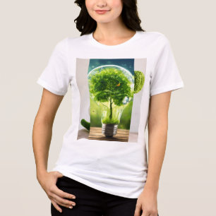 Camiseta Design de Eco-Dicas de Vida Sustentável para Camis