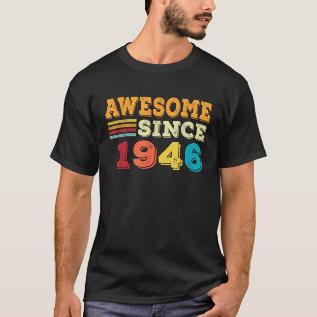 Camiseta Design de Edição Limitada para Presentes de 1946 P (Frente)