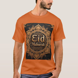 Camiseta Design de Eid Mubarak Dourado de luxo