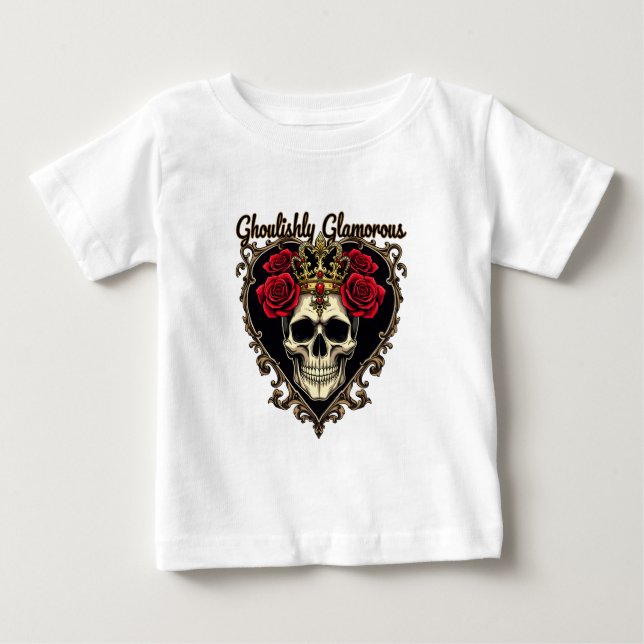 Camiseta Design de Elegância Halloween Ghouly Glamorous (Frente)