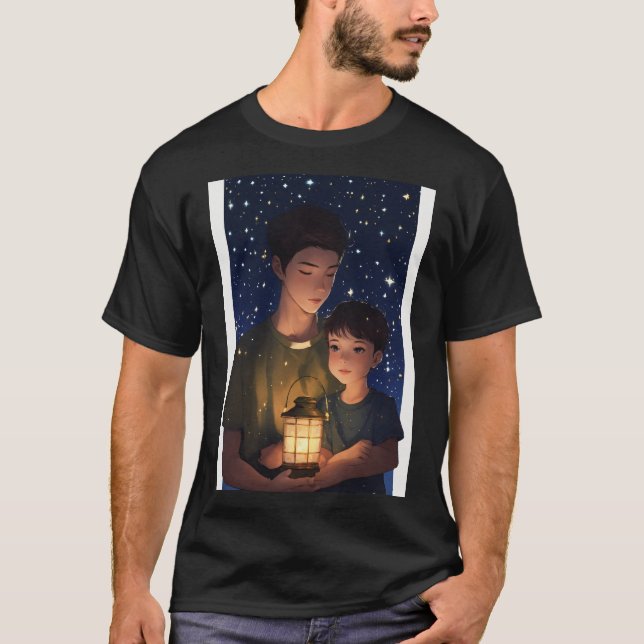 Camiseta Design de Elegância Noturna Luminosa (Frente)