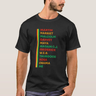 Camiseta Design de Empoderamento de Mês de História Negra p