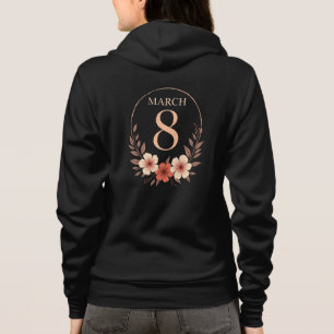 Camiseta Design de Empoderamento Floral Vintage 8 de Março