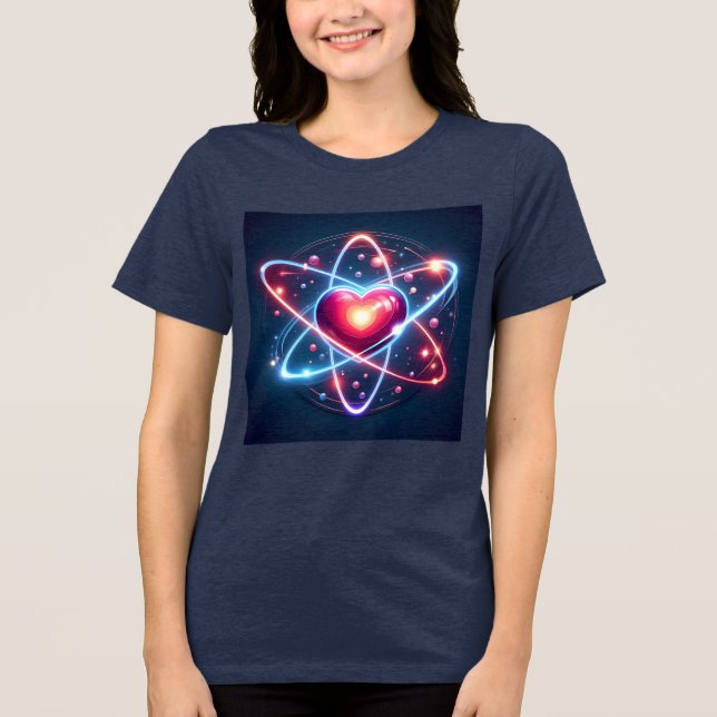 Camiseta Design de Energia do Amor Atômico (Frente)