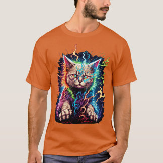 Camiseta Design de energia elétrica para gatos