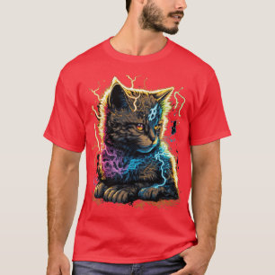 Camiseta Design de energia elétrica para gatos 1
