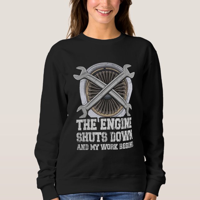 Camiseta Design De Engenharia De Aeronaves Para Mecanismos  (Frente)