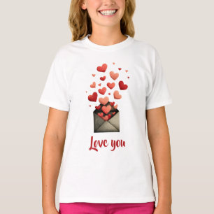 Camiseta Design de Envelope do Amor de São Valentão