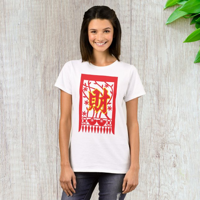 Camiseta Design de Envelope Vermelho Chinês com Símbolo de  (Criador carregado)