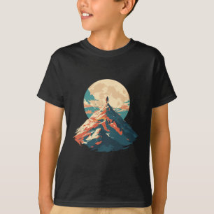 Camiseta Design de Escalada de Pico de Montanha Motivaciona