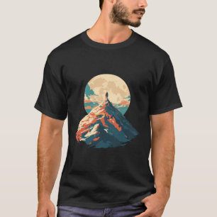 Camiseta Design de Escalada de Pico de Montanha Motivaciona