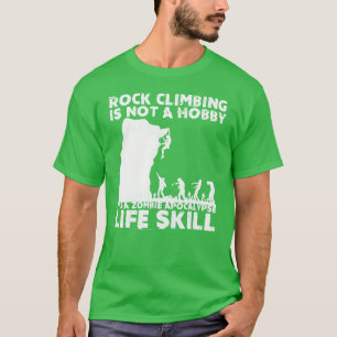 Camiseta Design de Escalador de Pedras Zombie amigo de Esca