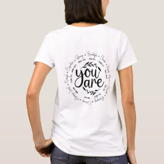 Camiseta Design de Escritura Cristã Inspiracional