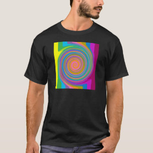 Camiseta Design de espiral colorida