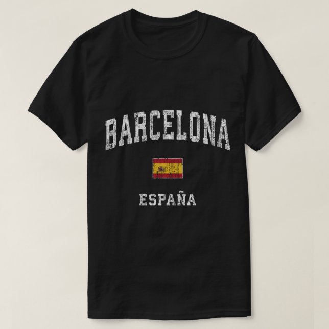 Camiseta Design De Esporte Atleático Da Espanha De Barcelon (Frente do Design)