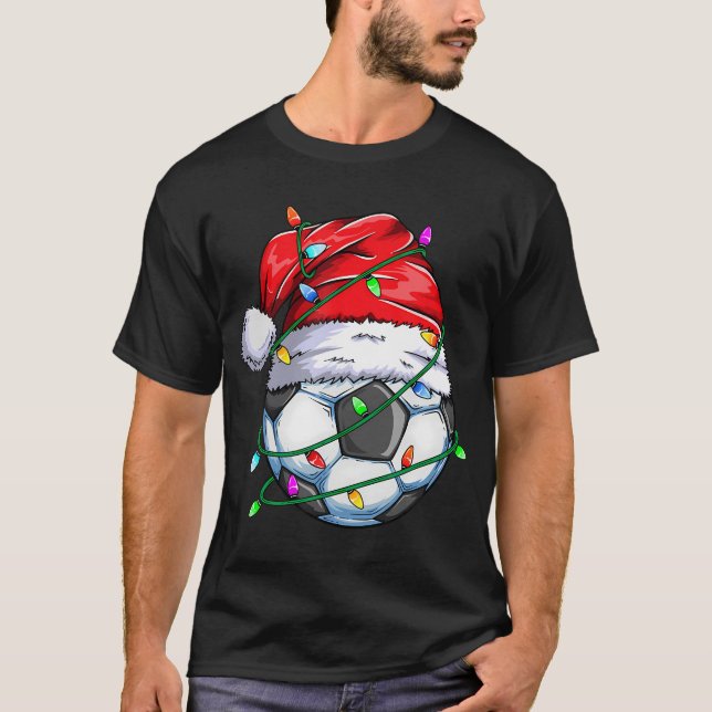Camiseta Design de esportes de futebol de papai noel de fut (Frente)