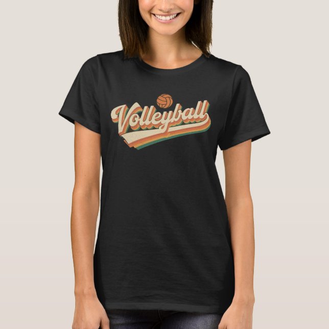 Camiseta Design de Esportes de Voleibol Retro (Frente)