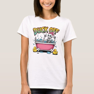 Camiseta Design de Esqueleto Divertido Caindo Fora - 61161