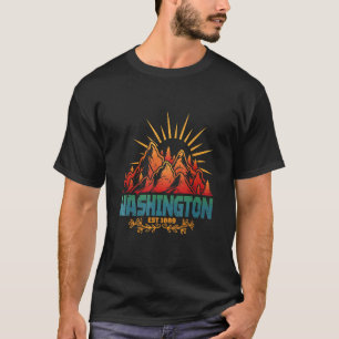 Camiseta Design de Estado do legal Washington Est 1889