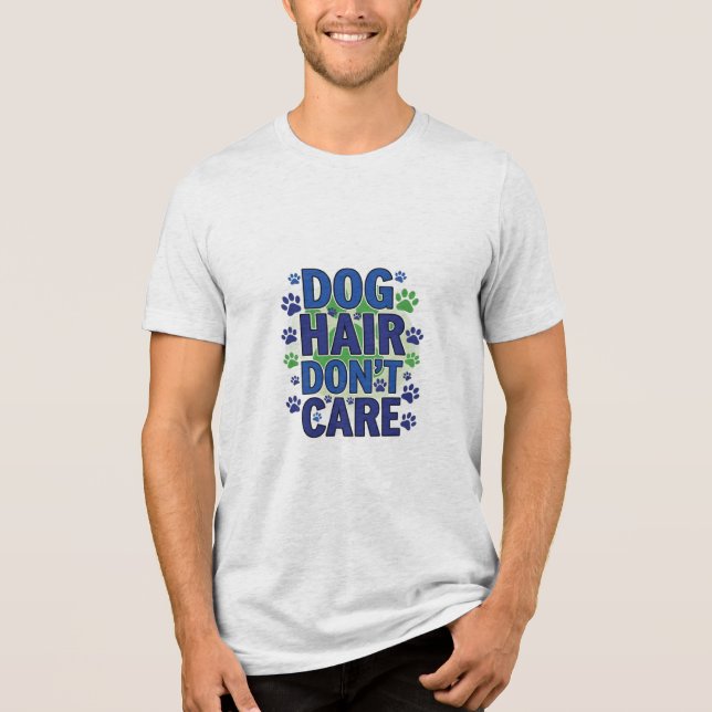 Camiseta Design de estampas azuis, roxas e verdes para cães (Frente)