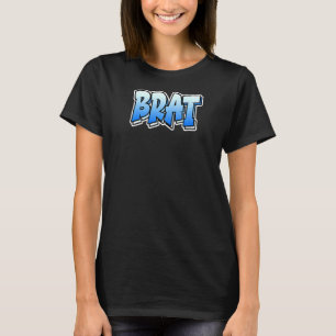 Camiseta Design de Estilo de Grafite Brat que Diz Brat 3