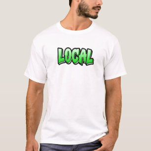 Camiseta Design De Estilo De Grafite Local Que Diz Local