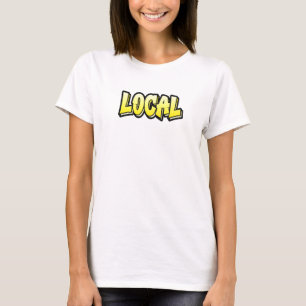 Camiseta Design De Estilo De Grafite Local Que Diz Local 1