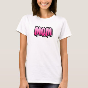 Camiseta Design de Estilo de Grafite Mãe Que Diz Mãe 4