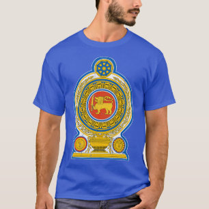 Camiseta Design de Estilo de Vintagem do Sri Lanka