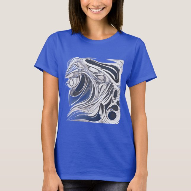 Camiseta Design de Estilo do Sketchbook - Preto e Branco de (Frente)