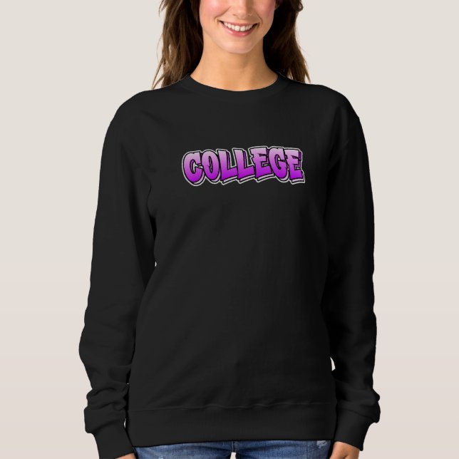 Camiseta Design de Estilo Grafite de Faculdade que Diz Facu (Frente)