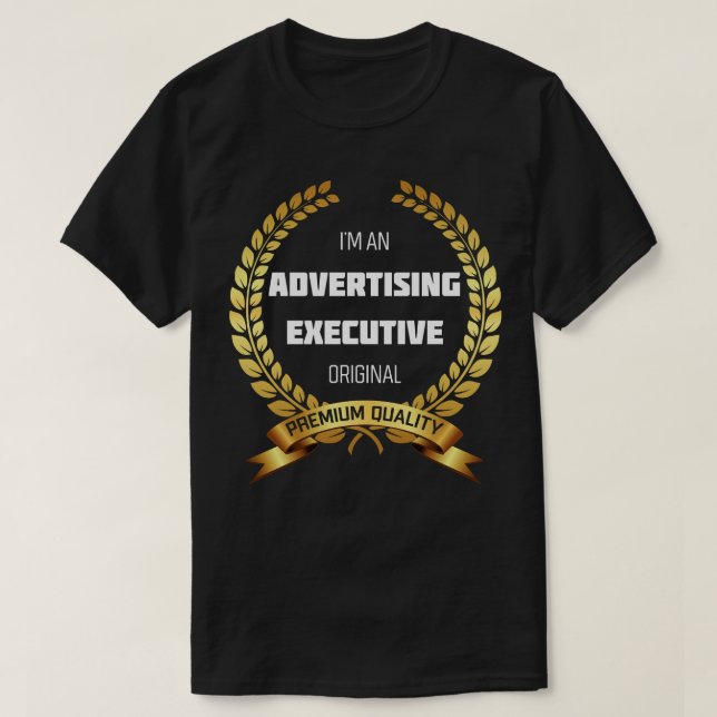 Camiseta Design de executivo de publicidade engraçada (Frente do Design)