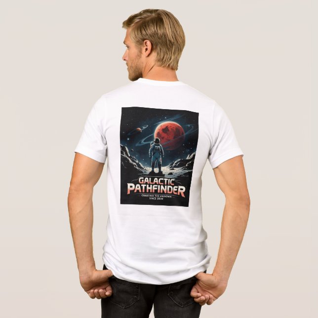 Camiseta Design de Exploração de Espaço do Pathfinder Galát (Verso completo)