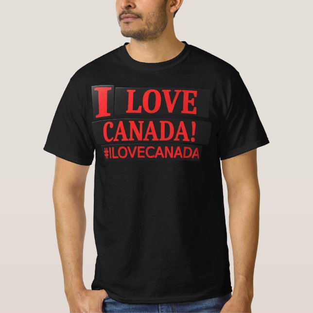 Camiseta Design de Expressão Bestial "#ILOVECANADA". Compra (Frente)